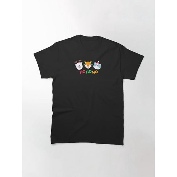Funny Christmas Animals Holiday Festive Humor Design Unisex T-Shirt up to Size 5XL