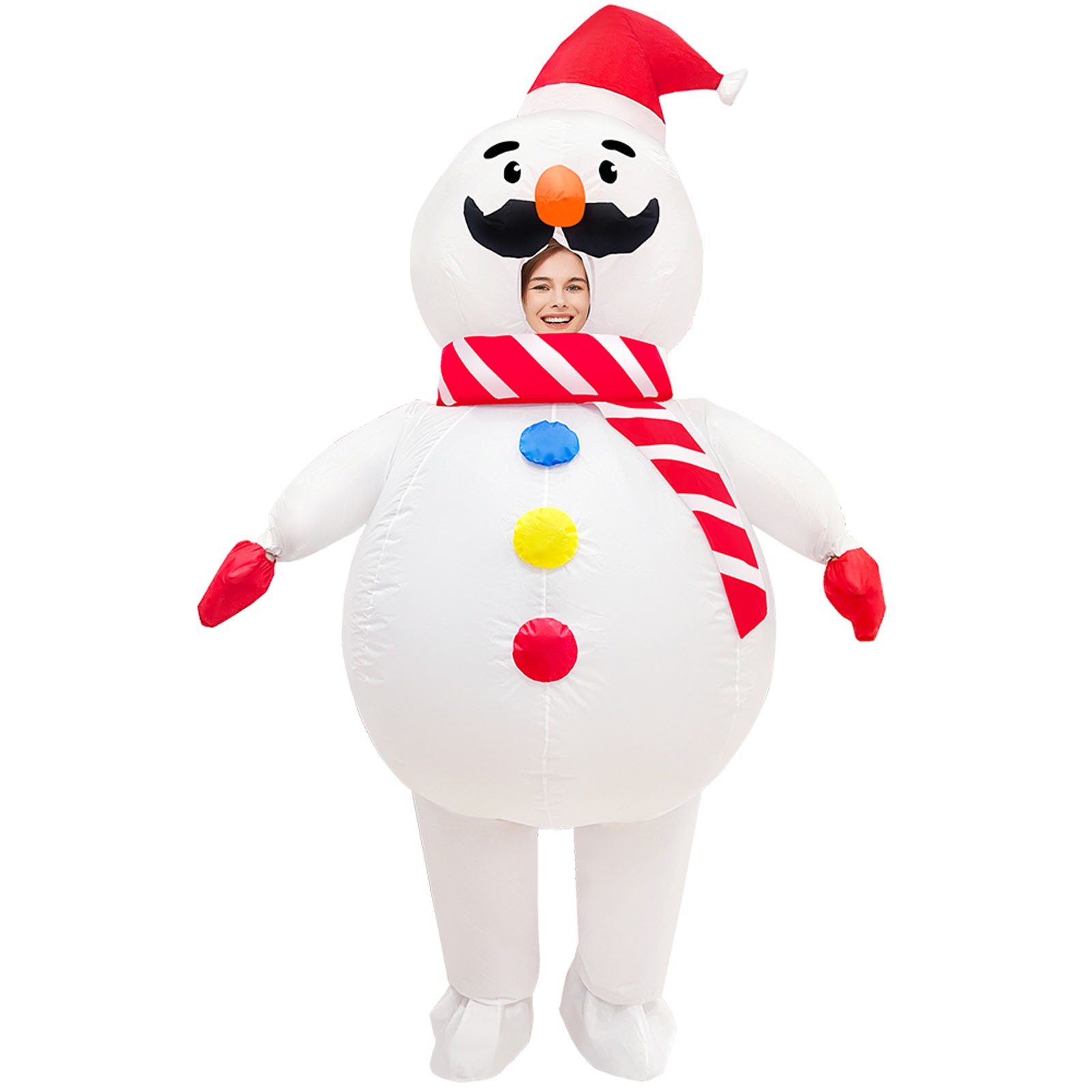 Funny Christmas Bearded Snowman Inflatable Doll Holiday