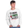 thumbnail image 1 of Funny Christmas Candy Lights Poles Men Big & Tall Sweatshirt Brisco Brands 3X, 1 of 6