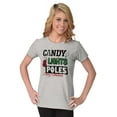 thumbnail image 1 of Funny Christmas Candy Lights Poles Women's T Shirt Ladies Tee Brisco Brands X, 1 of 5