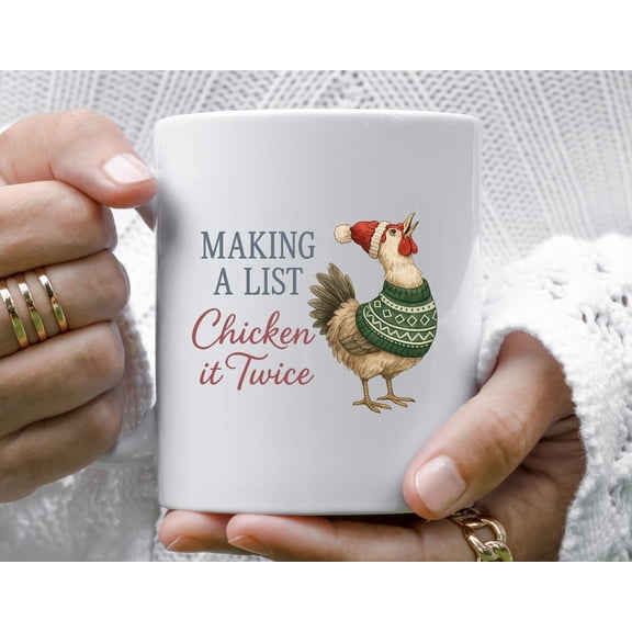 Funny Christmas Chicken Mug Humorous Holiday Coffee Cup
