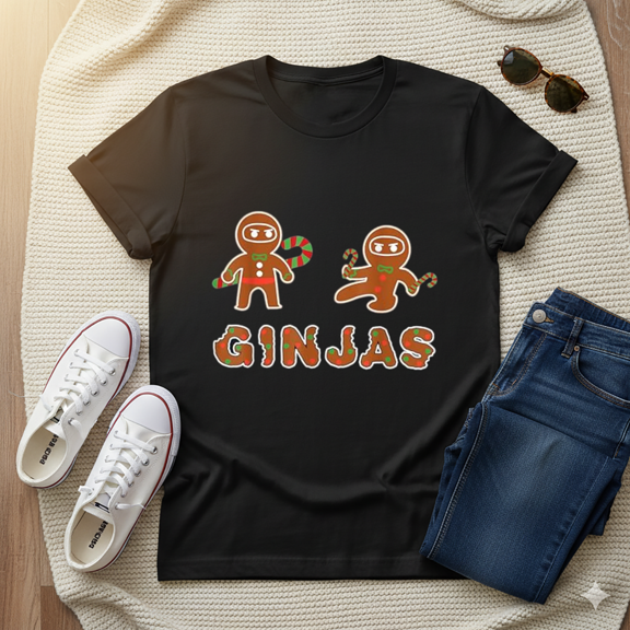 Funny Christmas Cookie Tee Ginga Ninja Holiday Baking Unisex Tee up to Size 5XL