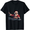 thumbnail image 1 of Funny Christmas Designs with Santa as DJ T-Shirt, 1 of 3