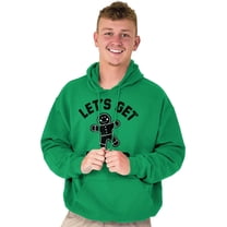 Funny Christmas Get Baked Gingerbread Hoodie Sweatshirt Women Men Brisco Brands S