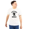 thumbnail image 1 of Funny Christmas Get Baked Gingerbread Men's Graphic T Shirt Tees Brisco Brands X, 1 of 4