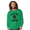 thumbnail image 1 of Funny Christmas Get Baked Gingerbread Sweatshirt for Men or Women Brisco Brands S, 1 of 5