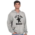 thumbnail image 1 of Funny Christmas Get Baked Gingerbread Zip Up Hoodie Men's Women's Brisco Brands M, 1 of 5