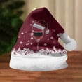 thumbnail image 1 of Funny Christmas Hat Velvet Red Santa Hats Adult New Year Hat, 1 of 3