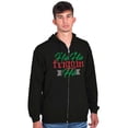 thumbnail image 1 of Funny Christmas Ho Ho Friggin Ho Unisex Fleece Graphic Zip Up Hoodie Brisco Brands 4X, 1 of 5