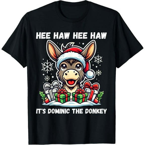 Funny Christmas Italian Christmas Donkey Dominic The Donkey T-Shirt