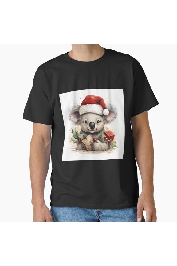 Funny Christmas Koala Holiday Animal Lover Australian Xmas Graphic Unisex T-Shirt, for men & women, up to size 5XL