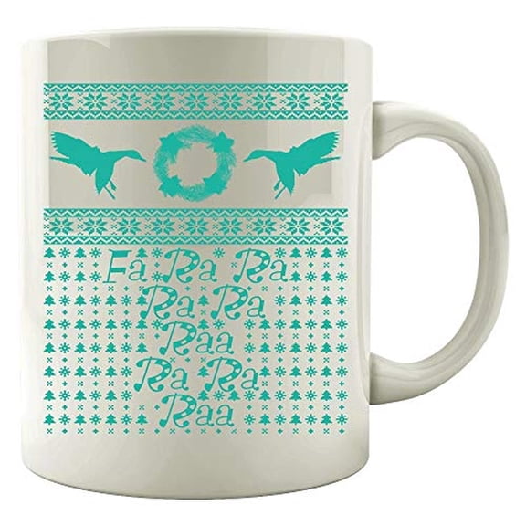 Funny Christmas 11 oz Coffee Mug - Fa Ra Ra Ra Ra Raa White Ceramic Gift