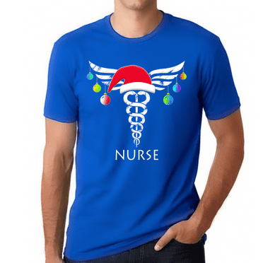 Funny Christmas Nurse Shirt for Men Male Nurse Gifts for Men Best Nursing Student Gifts Nurse Shirts