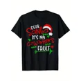 thumbnail image 1 of Funny Christmas Office Party T-Shirt - "Dear Santa It's My Co-Workers Fault" Saying with Santa Hat & Office Humor - Heavyweight 100% Cotton Relaxed Fit Tee for Xmas Party, 1 of 7