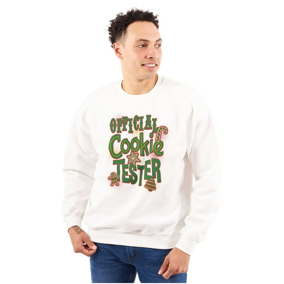 Funny Christmas Official Cookie Tester Unisex Plus Fleece Graphic Sweatshirt Brisco Brands 2X