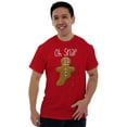 thumbnail image 1 of Funny Christmas Oh Snap Gingerbread Men's Graphic T Shirt Tees Brisco Brands S, 1 of 6