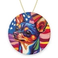 thumbnail image 1 of Funny Christmas Ornament,Funny Christmas Ornament,,Xmas Round Ceramic Pendant, 1 of 6