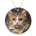 thumbnail image 1 of Funny Christmas Ornament,Funny Christmas Ornament,,Xmas Round Ceramic Pendant, 1 of 6