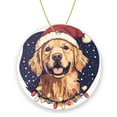thumbnail image 1 of Funny Christmas Ornament,Funny Christmas Ornament,,Xmas Round Ceramic Pendant, 1 of 6