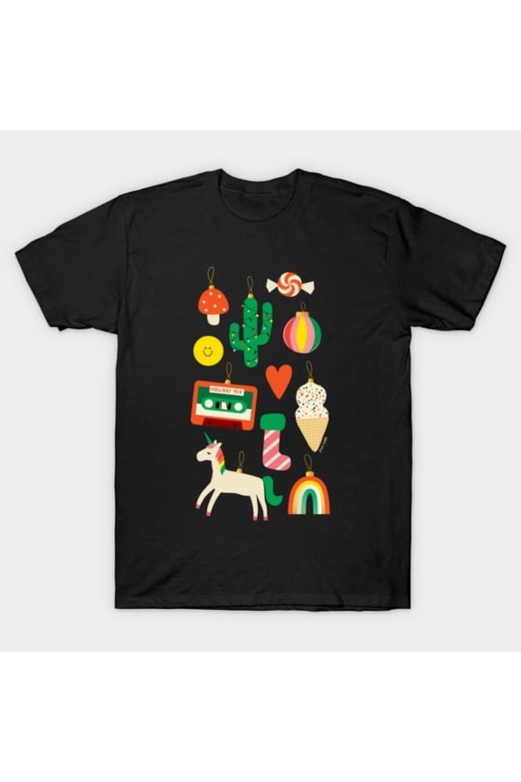 Funny Christmas Ornaments Funny Christmas Sweater Pattern Graphic, H40278 T-Shirt, for Men and Women, Up to Size 5XL