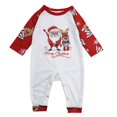 thumbnail image 1 of Funny Christmas Pajamas Christmas Family Matching Baby Romper Long Sleeve Crew Neck Full Length Pants Cute Deer Print Lightweight Sleepwear For Baby Red 12M, 1 of 6