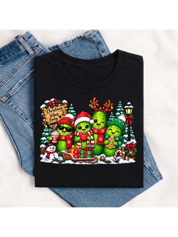 Funny Christmas Pickle Family T-Shirt