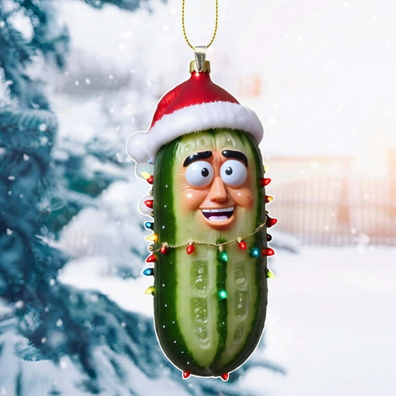 Funny Christmas Pickle Ornaments 2025, Cartoon PickleChristmas Ornaments for Christmas Tree, Pickle Ornament Xmas Decorations Indoor