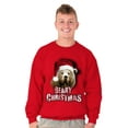 thumbnail image 1 of Funny Christmas Santa Bear Pun Unisex Plus Fleece Graphic Sweatshirt Brisco Brands 4X, 1 of 4