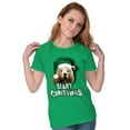 thumbnail image 1 of Funny Christmas Santa Bear Pun Womens Slim Fit Graphic Tee Brisco Brands S, 1 of 4