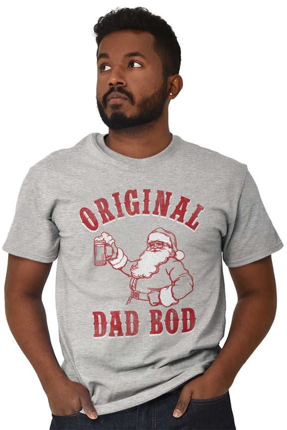 Funny Christmas Santa OG Dad Bod Men's Graphic T Shirt Tees Brisco Brands S