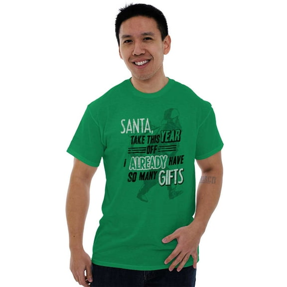 Funny Christmas Santa Take Year Off Men's Graphic T Shirt Tees Brisco Brands X