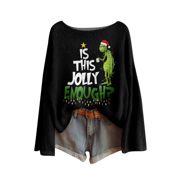 Funny Christmas Shirts Retro Santa Claus Graphic Long Sleeve Shirt Xmas Pullover Tops Green XXL