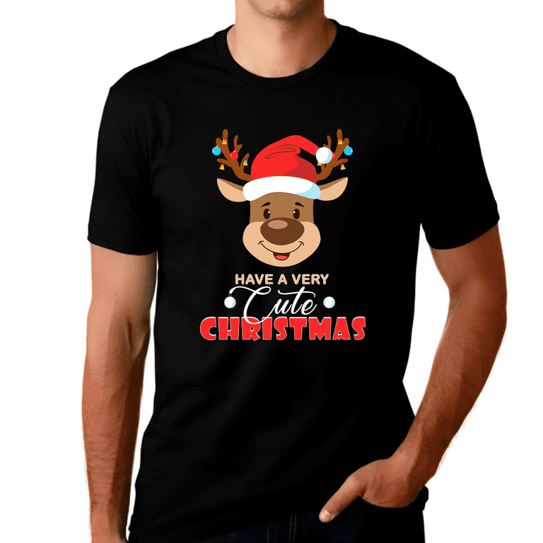 crazy christmas dress shirts Funny for Men Funny Christmas Outfits for Men Funny Reindeer Christmas Shirt tops-eoysale1226