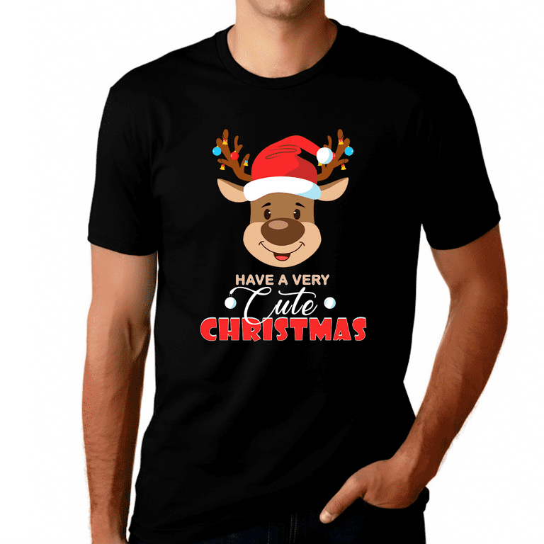 Mens Reindeer Christmas Shirt Mens Reindeer Christmas Shirt
