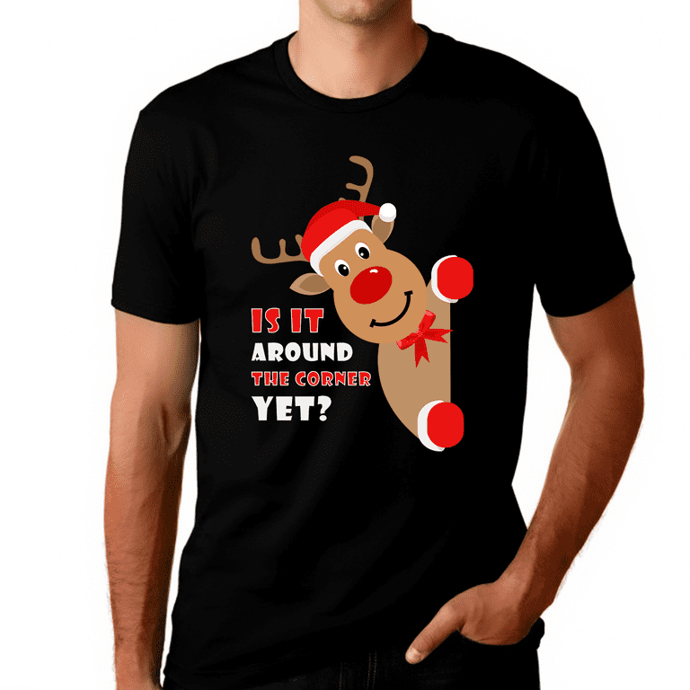 Mens Reindeer Christmas Shirt Mens Reindeer Christmas Shirt