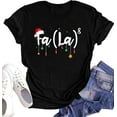 thumbnail image 1 of Funny Christmas Shirts for Women: FA (LA) 8 Shirt Math Teacher Santa Hat Xmas Holiday T-Shirt, 1 of 6
