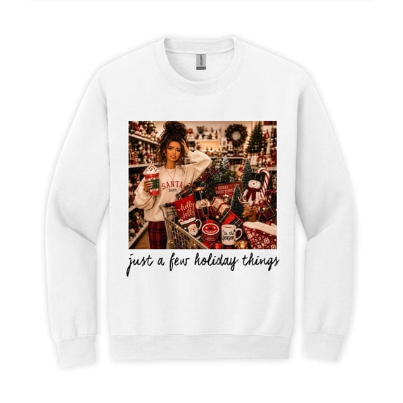 Funny Christmas Shopping Sweatshirt, Retro Holiday Shirt