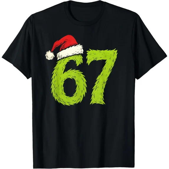 Funny Christmas Six Seven Meme Design Holiday Humor T-Shirt, for Men & Women, up to Size 5XL