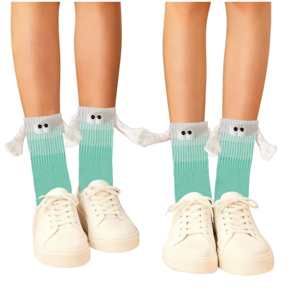 Funny Christmas Socks Novelty Magnetic Hand Holding Stockings Xmas Gifts for Couple Halloween Birthday