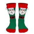 thumbnail image 1 of Funny Christmas Socks for Men Women Teens Boys - I Do It For The Ho's Holiday Novelty Fun Crew Funky Cute Crazy Silly 3D Hat and Beard Socks - Secret Santa Xmas Christmas Gifts Idea Stocking Stuffer, 1 of 5