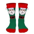 thumbnail image 1 of Funny Christmas Socks for Men Women Teens Boys - I Do It For The Ho's Holiday Novelty Fun Crew Funky Cute Crazy Silly 3D Hat and Beard Socks - Secret Santa Xmas Christmas Gifts Idea Stocking Stuffer, 1 of 5