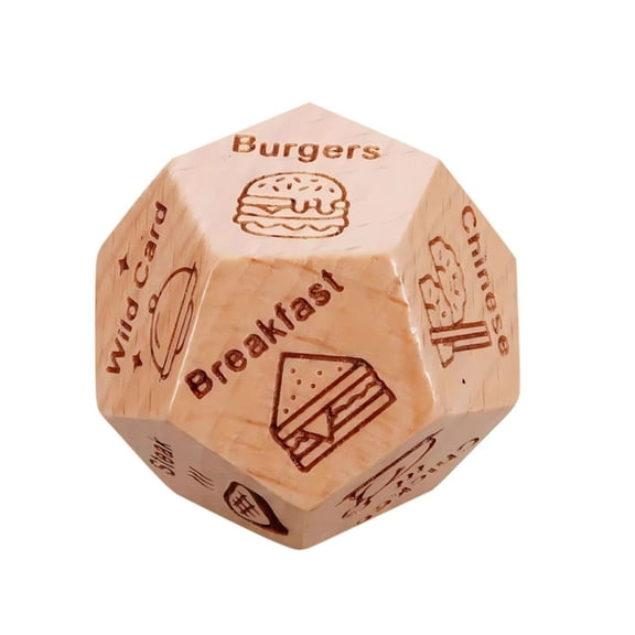 Funny Christmas Stocking Stuffers for Men Women Adults, Large Clearly Engraved Food Dice, Date Night Games Couple Gifts for Him Her, Wedding Anniversary Birthday Gifts