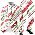 thumbnail image 1 of Funny Christmas Suits for Men 2 Piece One Button Xmas Color Block Jacket Blazer And Pant Set Slim Fit Winter Party Funny Mens Suits, 1 of 6