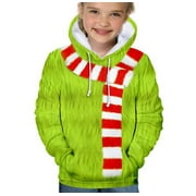 Funny Christmas Sweater For Kids,3D Casual Sweater-Cosplay Wearing A Scarf Pattern-olx