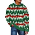 thumbnail image 1 of Funny Christmas Sweaters - Sweaters for Men, Men Christmas Sweater Christmas Tree Pattern Sweaters Christmas Cozy Long Sleeve Round Neck Tops Pullover, 1 of 1