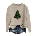 thumbnail image 1 of Funny Christmas Sweaters for Women - Sweater Women, Women's Xmas Sweaters Christmas Tree Print Sweater Round Neck Long Sleeve Pullover Sweater Tops, 1 of 4