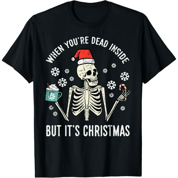 Funny Christmas T-Shirt Unisex Holiday Humor Graphic Tee Santa Gift Idea Casual Top