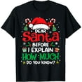 thumbnail image 1 of Funny Christmas T-Shirt Unisex Holiday Humor Graphic Tee Santa Gift Idea Casual Top, 1 of 7