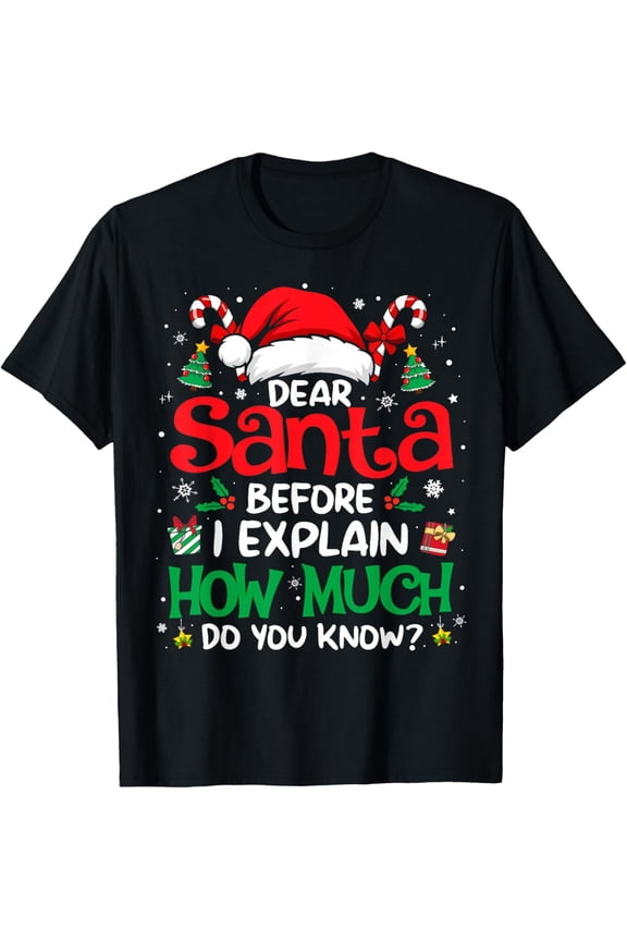 Funny Christmas T-Shirt Unisex Holiday Humor Graphic Tee Santa Gift Idea Casual Top
