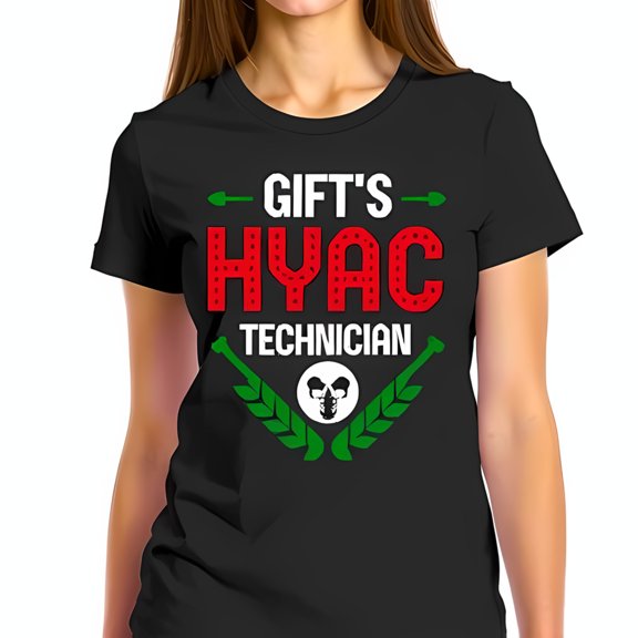 Funny Christmas T-Shirt for HVAC Technicians - " GIFT'S HYAC TECHNICIAN " with Graphic & Festive Design
